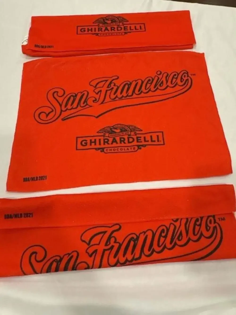 San Francisco Giants Ghirardelli 2021 MLB Giveaway Rally Towel Lot of 3